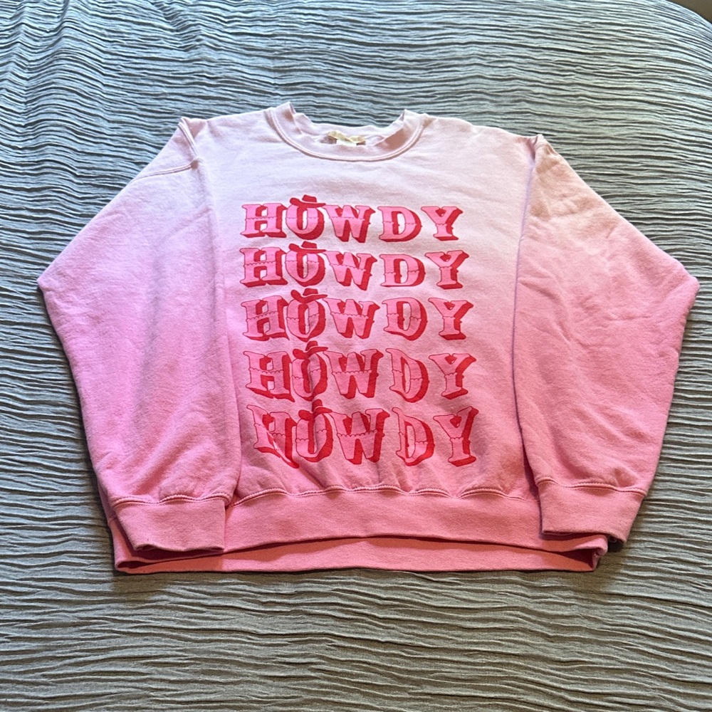 Altar’d State Howdy Pink Crewneck- Size S/M